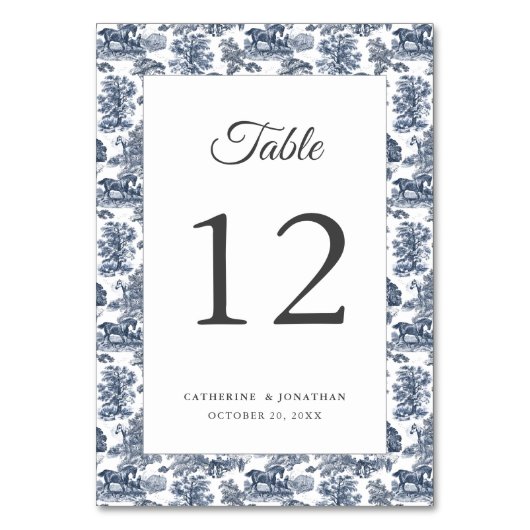 Elegante Vintage Rodelbahn mit Aussicht Tischnummer (Vorderseite)