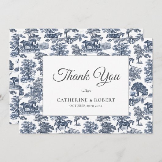 Elegante Vintage Rodeltour Dankeskarte (Vorne/Hinten)