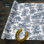 Elegante Vintage Rodeltour Geschenkpapier<br><div class="desc">Dusty blaues Toilmuster mit Pferden und Bäumen für eine stilvolle traditionelle Hochzeit. Dieses klassische französisch inspirierte Design ist auf verschiedenen Produkten erhältlich und kann leicht personalisiert und editiert werden. Reichen Sie auf mehr Produkte und Farben. Pferd ist ein majestätisches Tier, das den spirituellen Power von Unabhängigkeit, Freiheit, Kraft, Adel, Ausdauer,...</div>