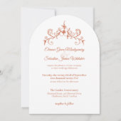 Elegante Vintage Romance Einladung (Vorderseite)