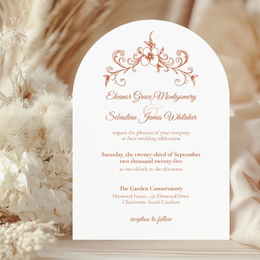 Elegante Vintage Romance Einladung