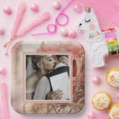 Elegante Vintage romantische Hochzeit Pappteller (Party)