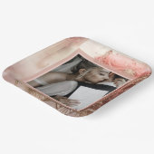 Elegante Vintage romantische Hochzeit Pappteller (Gewinkelt)