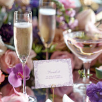 Elegante Vintage Romantische Lila Cocktailkarte