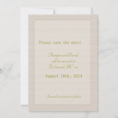 Elegante Vintage Rosa-Blume Save the Date (Rückseite)