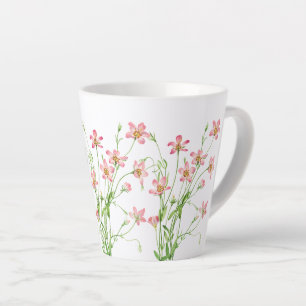 Elegante Vintage-Rosa-Blumen Kleine Latte-Tasse Milchtasse
