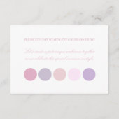 Elegante Vintage rosa Farbpalette Begleitkarte (Vorderseite)