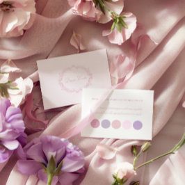 Elegante Vintage rosa Farbpalette Begleitkarte