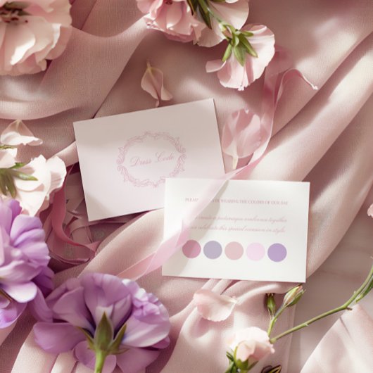 Elegante Vintage rosa Farbpalette Begleitkarte