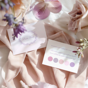 Elegante Vintage rosa Farbpalette Begleitkarte