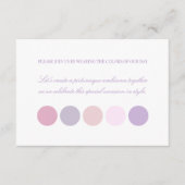 Elegante Vintage rosa Farbpalette Begleitkarte (Vorderseite)