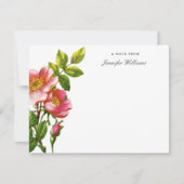 Elegante Vintage Rosa Kletterwoche Rose Blumen mit Mitteilungskarte (Vorderseite)