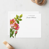 Elegante Vintage Rosa Kletterwoche Rose Blumen mit Mitteilungskarte (Vorderseite/Rückseite Beispiel)