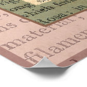 Elegante Vintage Rosa Rose Antique Collage Poster (Ecke)