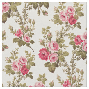 Elegante Vintage-Rosa-Rosen-Buff-Hintergrund Stoff