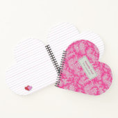 Elegante Vintage Rosa Toile de jouy heart Notizblock (Innenseite)
