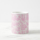 Elegante Vintage Rosa Toile de jouy Kaffeetasse (Mittel)