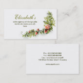 elegante Vintage rosa weiße Geschäftsmit Visitenkarte (Vorne/Hinten)