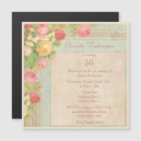 Elegante Vintage Rose 50. Geburtstagsparty