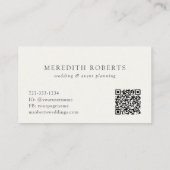 Elegante Vintage Rose Antikes Weiß Visitenkarte (Rückseite)