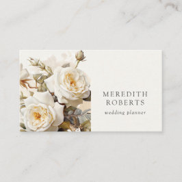 Elegante Vintage Rose Antikes Weiß Visitenkarte