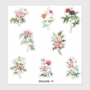 Elegante Vintage Rose Aufkleber