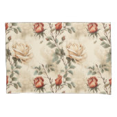 Elegante Vintage Rose Blume Beige Blumendesign Kissenbezug (Vorderseite)