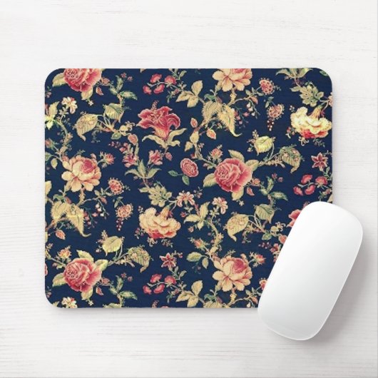 Elegante Vintage Rose BlumenMousepad Mousepad (Mit Mouse)