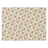 Elegante Vintage Rose Blumenmuster auf Beige Tischdecke (Vorderseite (Horizontal))