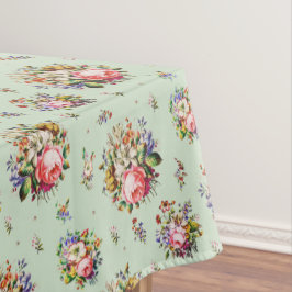 Elegante Vintage Rose Blumenmuster auf dem Bildsch Tischdecke