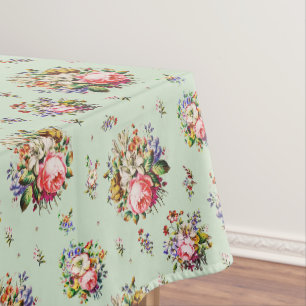 Elegante Vintage Rose Blumenmuster auf dem Bildsch Tischdecke
