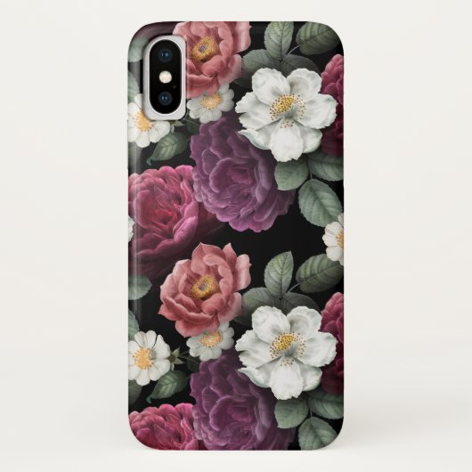 Elegante Vintage Rose Case-Mate iPhone Hülle (Rückseite)