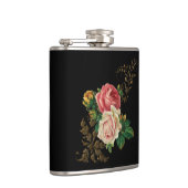 Elegante Vintage Rose Flachmann (Rechts)