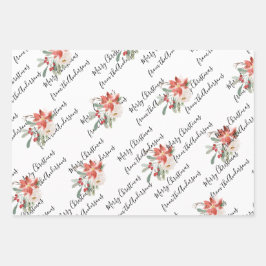 Elegante Vintage Rose Flora Geschenkpapier Set