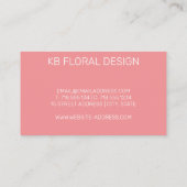 Elegante Vintage Rose florale Visitenkarte (Rückseite)