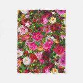 Elegante Vintage Rose Florenz Fleecedecke (Vorderseite)