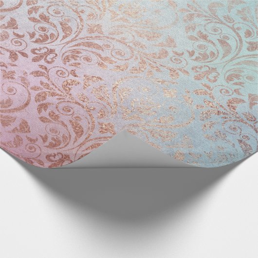 Elegante Vintage Rose Geschenkpapier (Ecke)