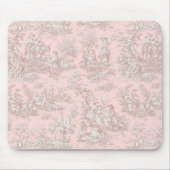 Elegante Vintage Rose Goldtoile de jouy Mousepad (Vorne)