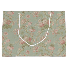 Elegante Vintage Rose Große Geschenktüte