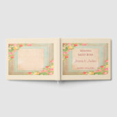 Elegante Vintage Rose Hochzeit Gästebuch (Voll)