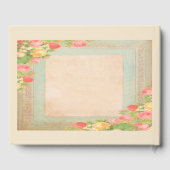 Elegante Vintage Rose Hochzeit Gästebuch (Rückseite)