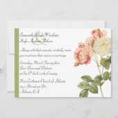 Elegante Vintage Rose Hochzeitseinladung Einladung (Vorderseite)