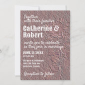 Elegante Vintage Rose Hochzeitsfeier Einladung (Vorderseite)