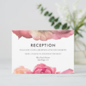 Elegante Vintage Rose Hochzeitskarte Einladung (Stehend Vorderseite)