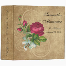 Elegante Vintage Rose, Magenta/Braun