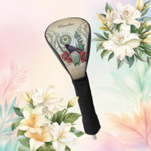 Elegante Vintage Rose mit Krähen