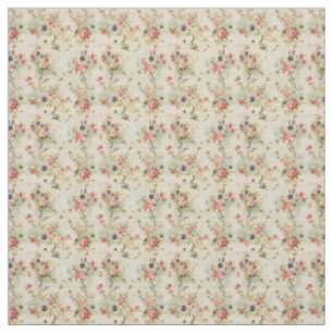 Elegante Vintage Rose mit Navy Blue Accents Stoff