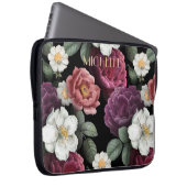 Elegante Vintage Rose Personalisiert Laptopschutzhülle (Vorne Rechts)