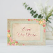 Elegante Vintage Rose Save the Date 90. Geburtstag (Stehend Vorderseite)