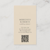 Elegante Vintage Rose Vertikal Visitenkarte (Rückseite)